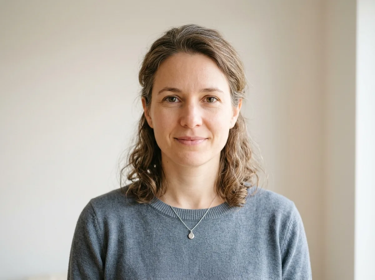 Аватар пациентки Марины, женщина около 38 лет, нейтральный фон, спокойный облик, обычный портрет